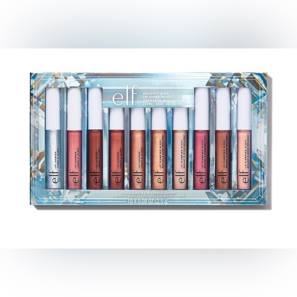 e.l.f. Naughty & Ice Lip Gloss Vault – Set of 10 (2.5ml each)